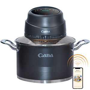 QANA new product Smart Wifi APP Mini Air Fryer with Lid Pressure Cooker Transformer For household food processor
